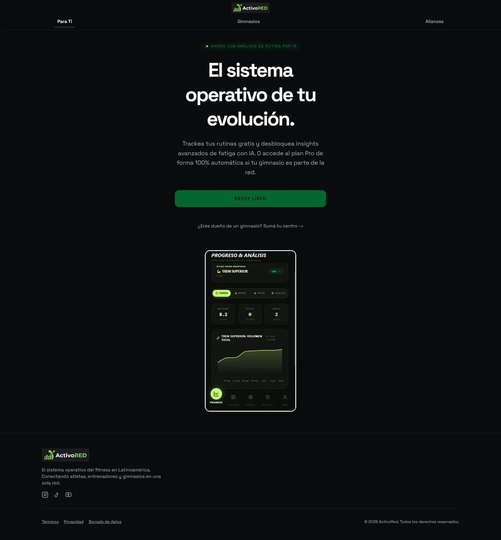 Captura del sitio ActivoRed
